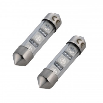 Becuri tip feston, 36 mm/C5W, 24V (roșu)  9348532 SET 2