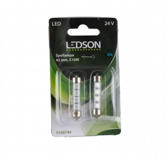 Becuri tip feston, 42 mm, 8 LED-uri, 24V - Albastru SET 2