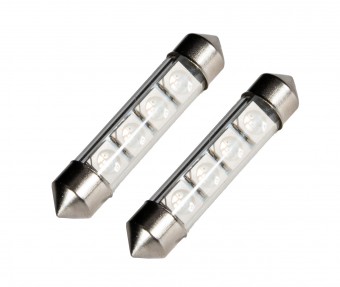 Becuri tip Feston, 42 mm, 8 LED-uri, 24V set 2 rosie