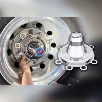 Capac butuc roata spate, Scania 22,5”, inox, PCD 335 mm
