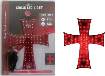 Cruce iluminata LED rosie 12v-24v