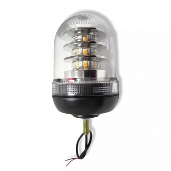 Girofar led  12v/24v sticla clara prindere surub central