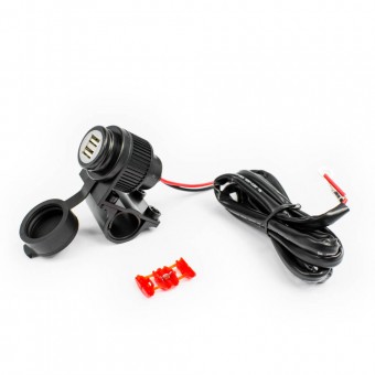 Incarcator USB Duo Albrecht cu doua porturi pentru motociclete, masini, barci 12-18V