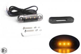 Lampa de gabarit cu 3 LED Dark- galben E-mark