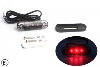 Lampa de gabarit cu 3 LED Dark- rosie E-mark