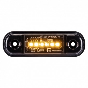 Lampa de gabarit cu 6 LED Dark-GALBEN E-mark
