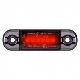 Lampa de gabarit cu 6 LED Dark-rosie E-mark
