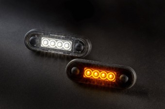 Lampa de pozitie 4 led ALB/GALBEN (dual color)