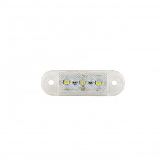 Lampa de pozitie alba 3 LED 12v-24v FR0171