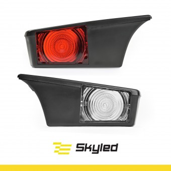 Lampă de poziție SKYLED OLD SCHOOL - Bec (alb și roșu) SCANIA seria 2