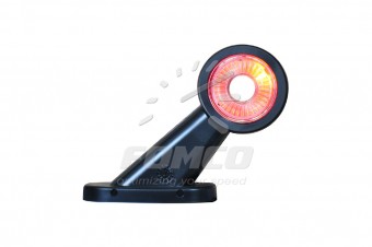 Lampa gabarit, Kamar, stanga, cu LED rotund, culoare alb-rosu, 146*145/65
