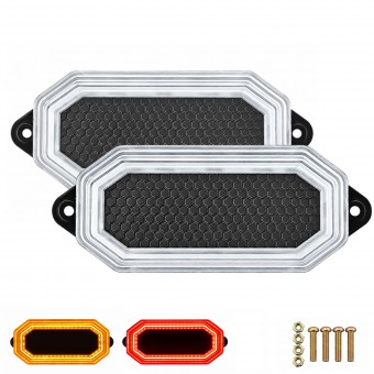  Lampa gabarit Neon 9D si stroboscop dinamica Rosu-Galben