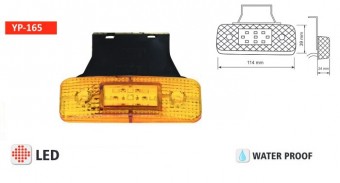 Lampa laterala galbena cu suport 9 LED 12v-24v YP165