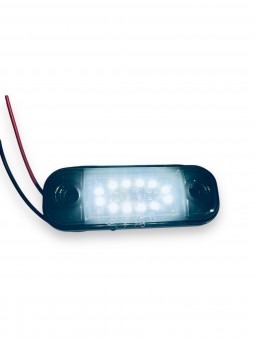 Lampa pozitie-gabarit cu 12 LED FUMURIE ALB