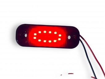 Lampa pozitie-gabarit cu 12 LED FUMURIE ROSU