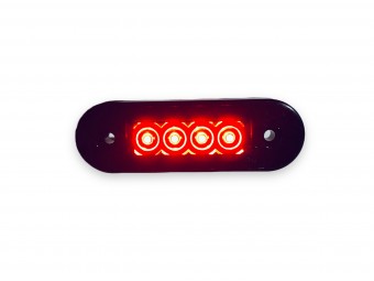 Lampa pozitie-gabarit cu 4 LED FUMURIE ROSU