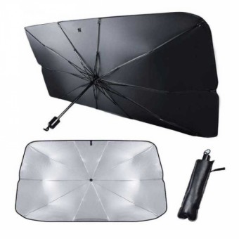 Parasolar auto tip umbrela negru 130X69cm 