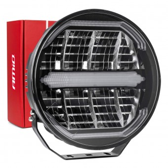 Proiector faza lunga 3D cu DRL Alb/Galben 23cm 04534 - 112W