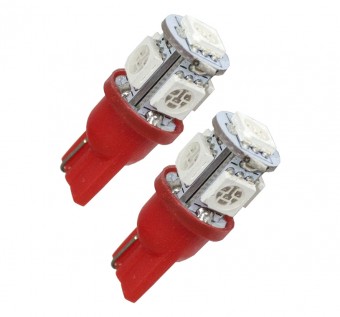 Set 2 bec led w5w 24V rosie  LEDSON 9341052