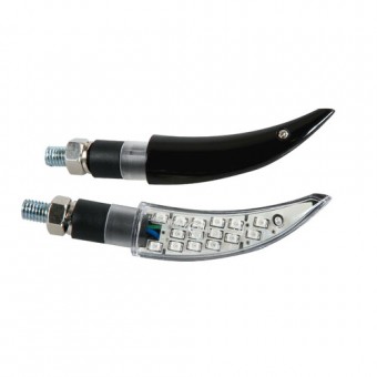 Set 2 semnalizari moto KATANA - 12V LED - Black