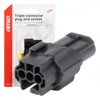 Set conector waterproof 3 PIN 2.2mm AMIO-04347