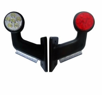 Set lampi LED gabarit cot la 90 grade functie de iluminare si frana 24V