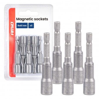 Socluri magnetice 5 el. 8×65 mm AMIO-04938