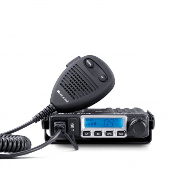 Statie radio CB Midland M-Mini USB, Squelch digital, 4W, 40 canale AM/FM, 12V