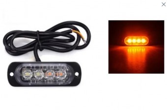 Stroboscop 4 led slim portocaliu MAR330