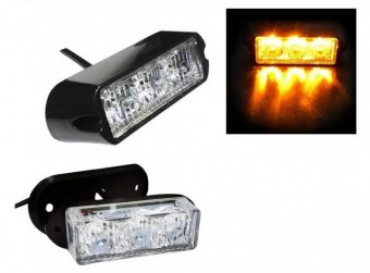 Stroboscop cu 3 LED 1.5W Galben