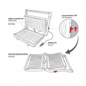 Aparat grill sandwich maker 24V 250W