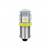 Bec Led  5 SMD x 1 chip - (T4W) - BA9s GALBEN 24V
