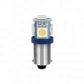 Bec Led 5 SMD x 1 chip - (T4W) - BA9s ALBASTRU 24V