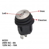 BUTON 2 FAZE ROTUND INOX
