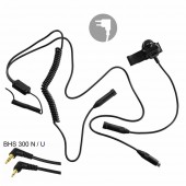 Cablu adaptor cu buton PTT Midland BHS300U cu 2 pini pentru casti moto