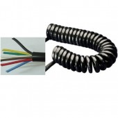 Cablu Electric Spiralat extensibil pana la  4 m lungine 7 fire