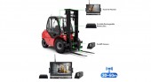 Cameră wireless pentru stivuitor cu monitor HD de 7 inci, baterie încorporată, vedere în infraroșu, ghidaj laser, încărcător și suport magnetic