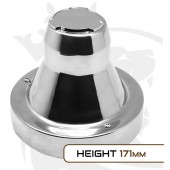 Capac butuc roata spate, Scania 22,5”, inox, PCD 335 mm
