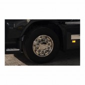 Capac roata 22.5x11.75 ET120, fata, din otel inoxidabil, plat 10 gauri