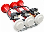 Claxon triplu cu aer comprimat Triple Arab 24V pentru camioane și autobuze, 125dB, 3-10 Bar