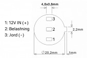 Comutator pentru 12V (6A) și 24V Lumina Interior