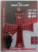Cruce iluminata LED rosie 12v-24v