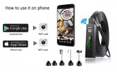 Endoscop fără fir cu Power Bank