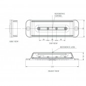 Flash-uri cu 4 LED Albastre Slim 12v-24v	
