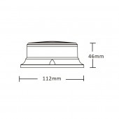 Girofar LED albastru FI112 Raptor magnetic/fix