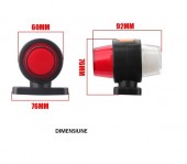 Lampa alungita 3 pozitii neon 12-24V roșu-portocaliu-alb