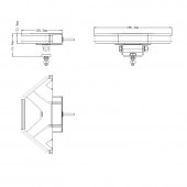 Lampa de avertizare de colt, stroboscop LED portocaliu, 18 LED x 3W