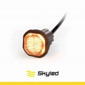 Lampa de avertizare rotunda, bulb, SKYLED 2.7 x 3.9 cm, stroboscopic - lumina portocalie 4 LED