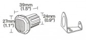 Lampa de avertizare rotunda, bulb, SKYLED 2.7 x 3.9 cm, stroboscopic - lumina portocalie 4 LED