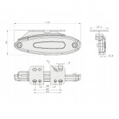Lampa de contur a gabaritului FT-076Z+K FRISTOM